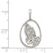 Sterling Silver Praying Hands Charm Jewelry Pendant 30mm x 18mm